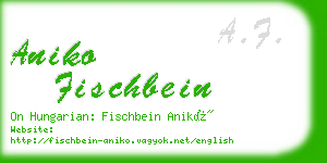 aniko fischbein business card